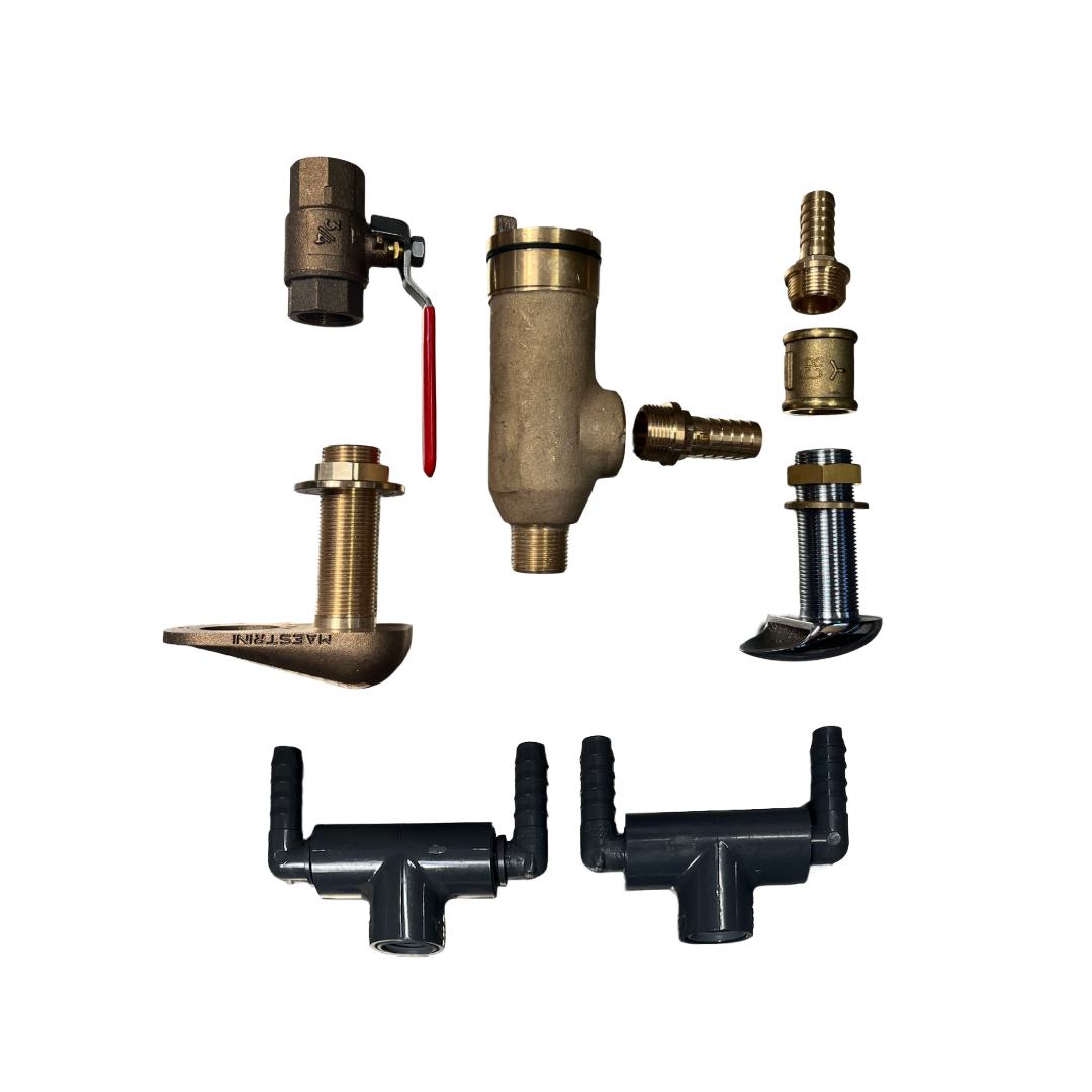 3/4" Seawater thru hull kit with manifolds (SWKIT-3/4-2)